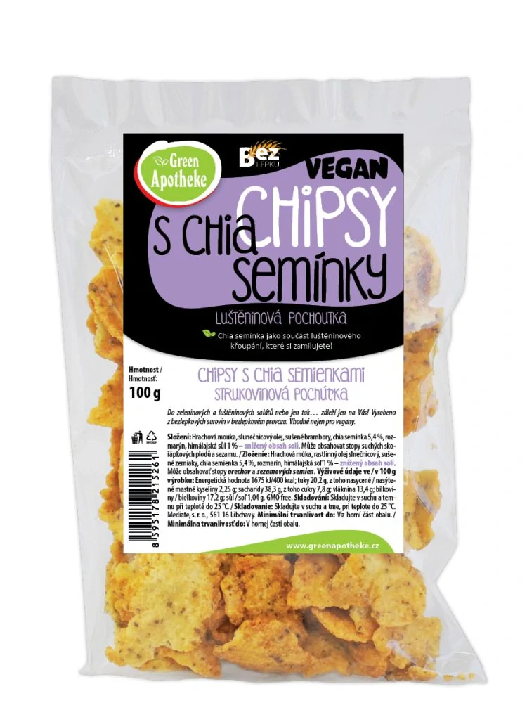 Chipsy s chia a rozmarýnem 100g