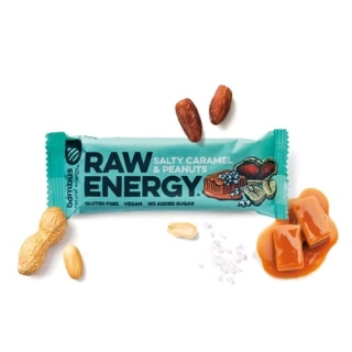 RAW ENERGY ovocná tyčinka arašídy a slaný karamel, 50g