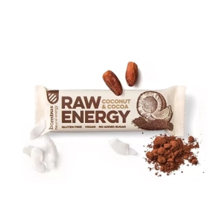 RAW ENERGY ovocná tyčinka s kakaem a kokosem, 50g